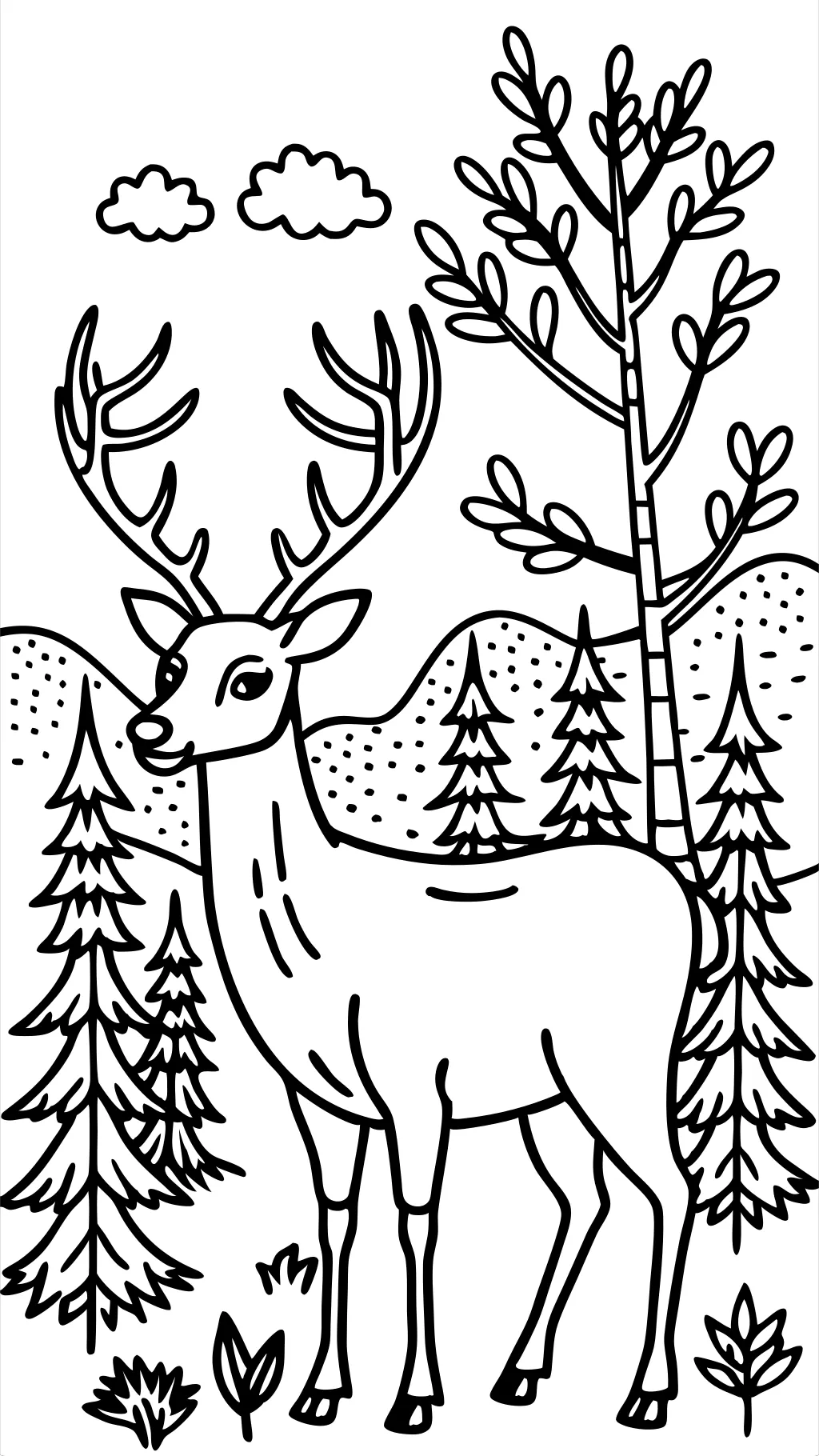 coloriages de cerf de chasse